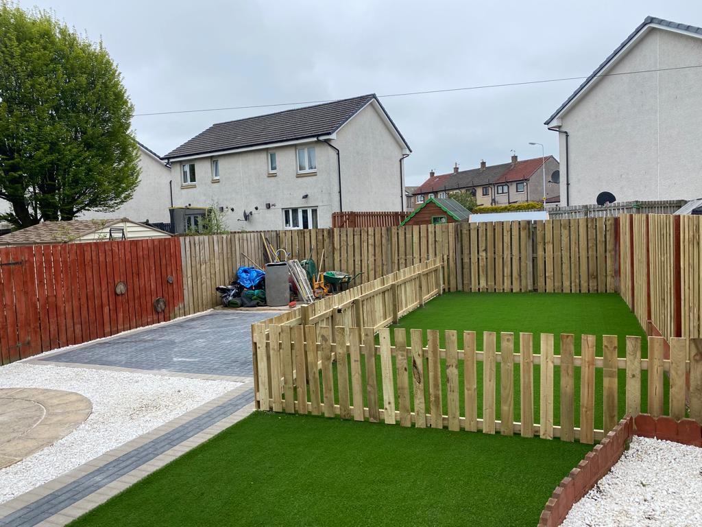 Completed entrance steps