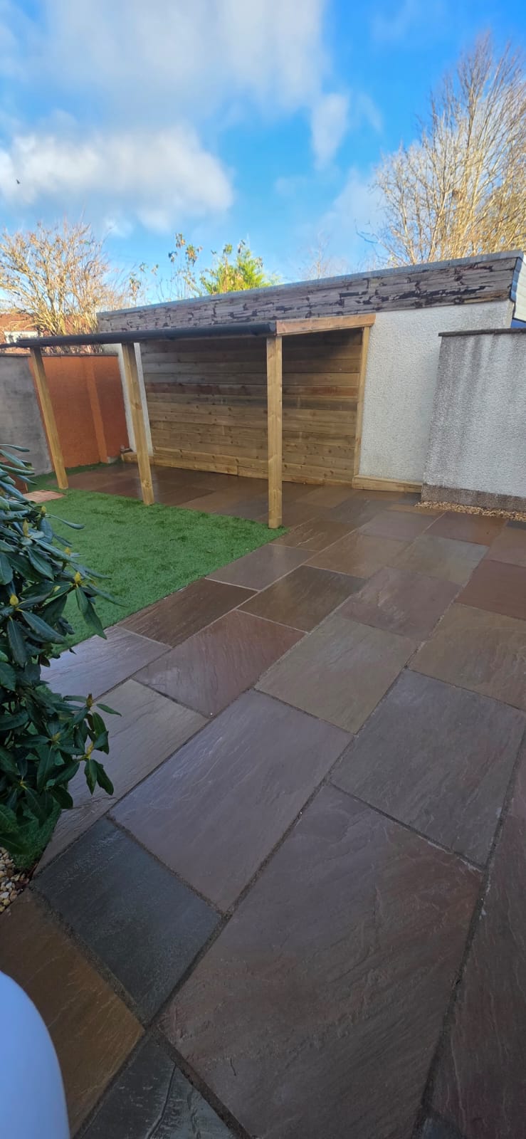 Completed garden path